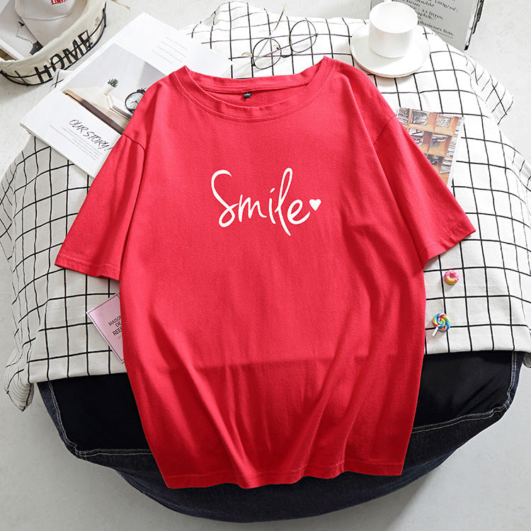 Women's Loose Fit Cotton Printed T-Shirt