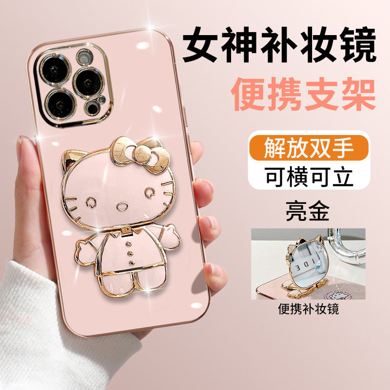 Cute Cat Phone Case for iPhone 14/15 Pro Max with Stand
