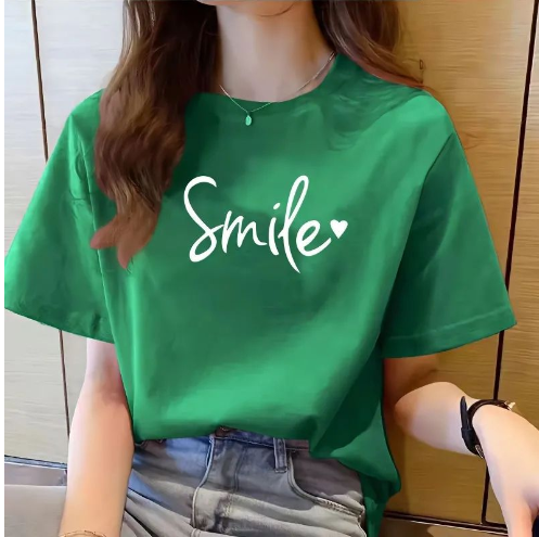 Women's Loose Fit Cotton Printed T-Shirt