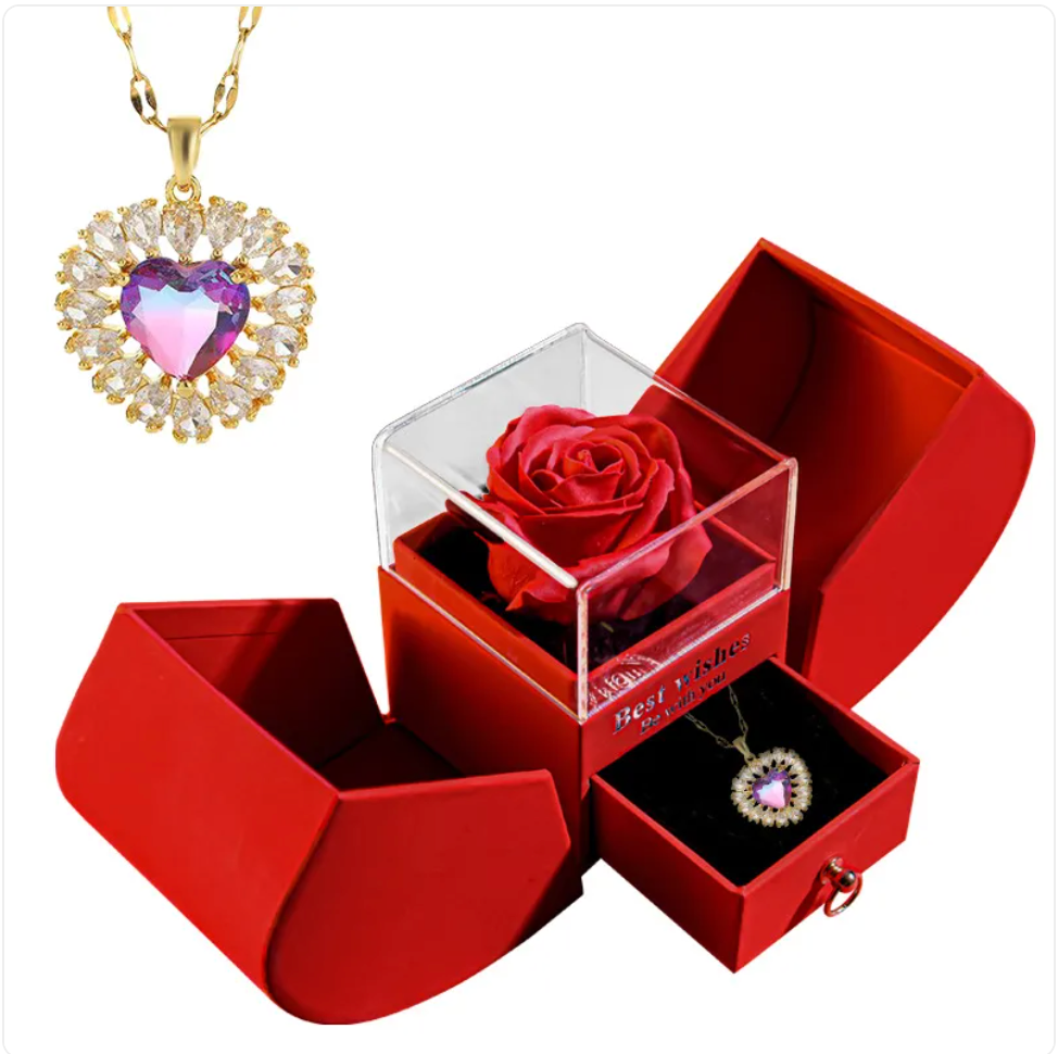 Christmas Necklace Jewelry Gift Box Set