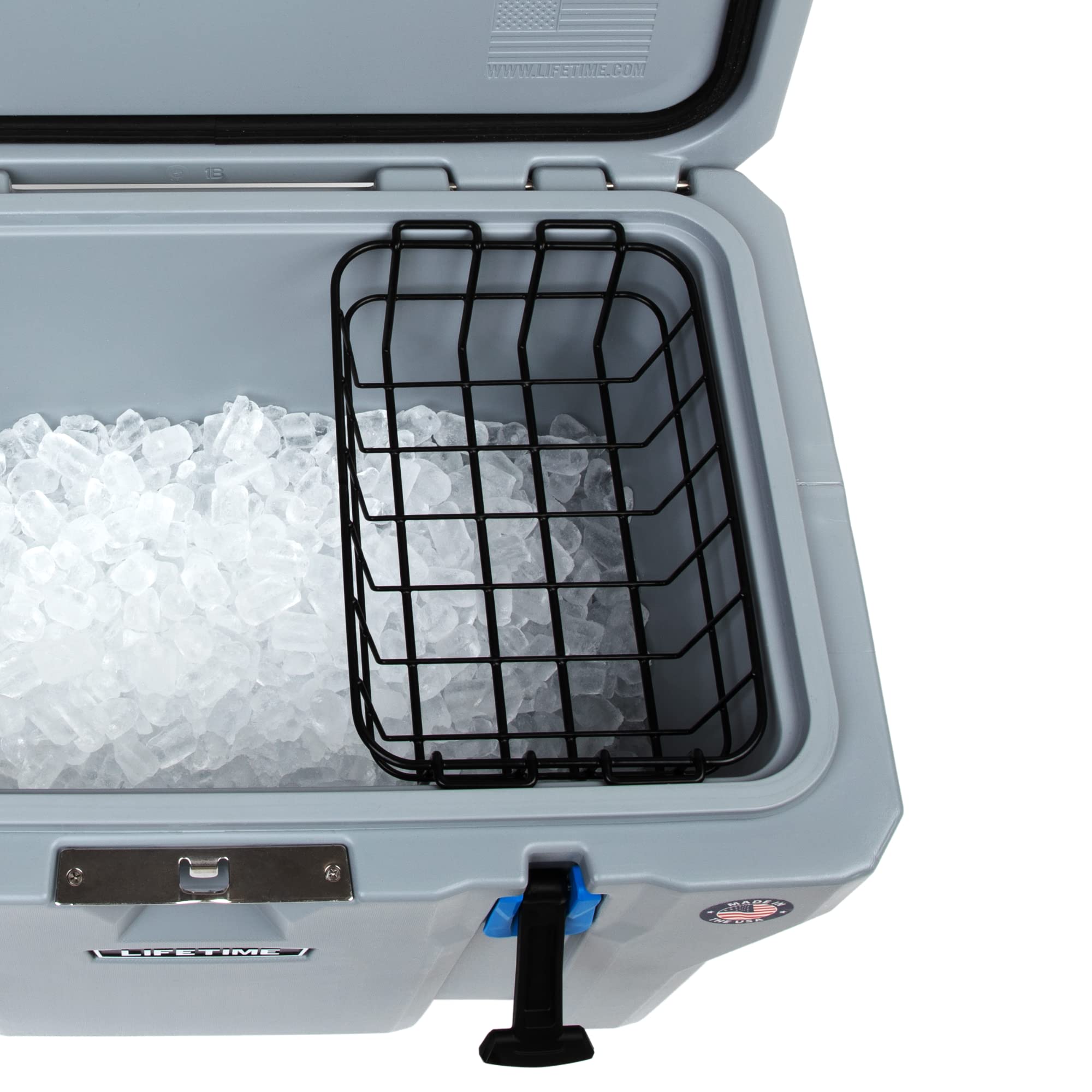 Cooler Basket for Lifetime 77 Qt Lifetime 115 Qt Cooler or Ozark Trail 73 Quart Ice Chest - Wire Rack Mounts Inside Cooler - Lifetime Cooler Accessories - Ozark Trail Cooler Accessories