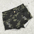 High Waist Ripped Denim Shorts for Women