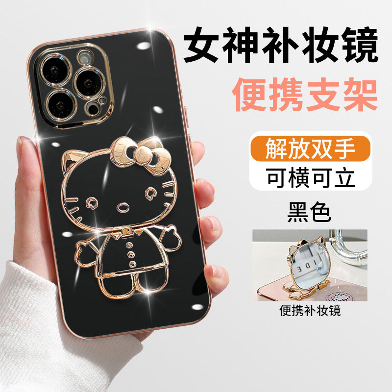 Cute Cat Phone Case for iPhone 14/15 Pro Max with Stand