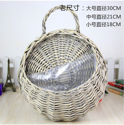 Woven Wall Hanging Basket for Flowers and Plants