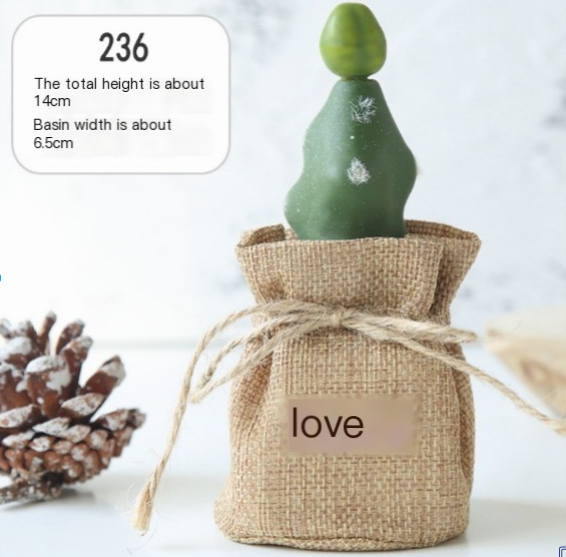 Mini Cactus Potted Plant - Artificial Desk Decoration