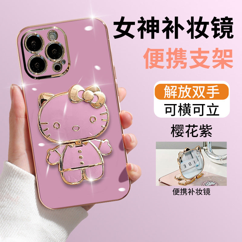 Cute Cat Phone Case for iPhone 14/15 Pro Max with Stand