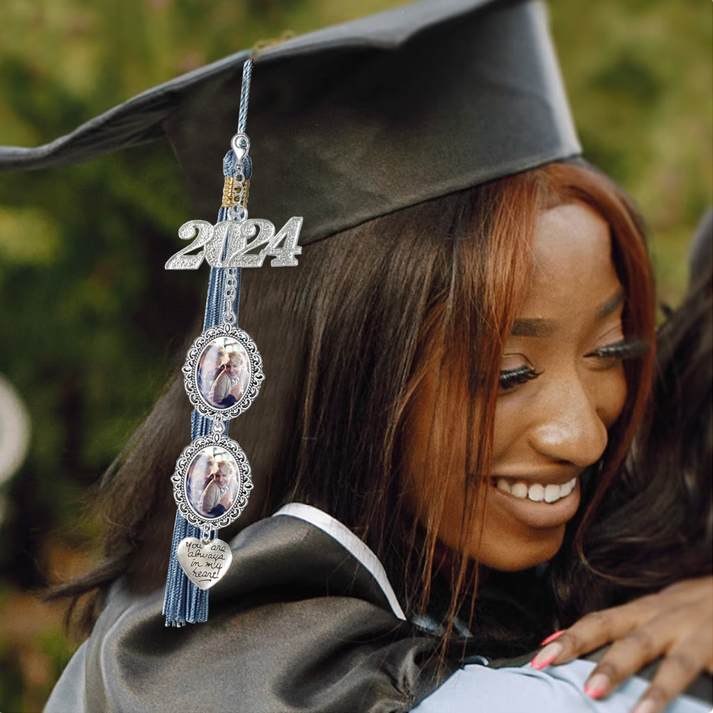 DIY 2024 Graduation Photo Frame with Tassels and Gems