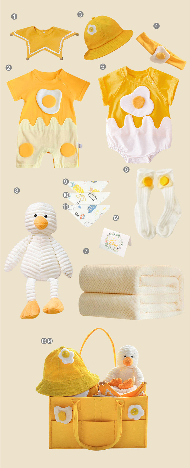 Newborn Gift Box with Summer Dress and Baby Supplies