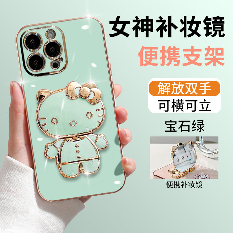 Cute Cat Phone Case for iPhone 14/15 Pro Max with Stand