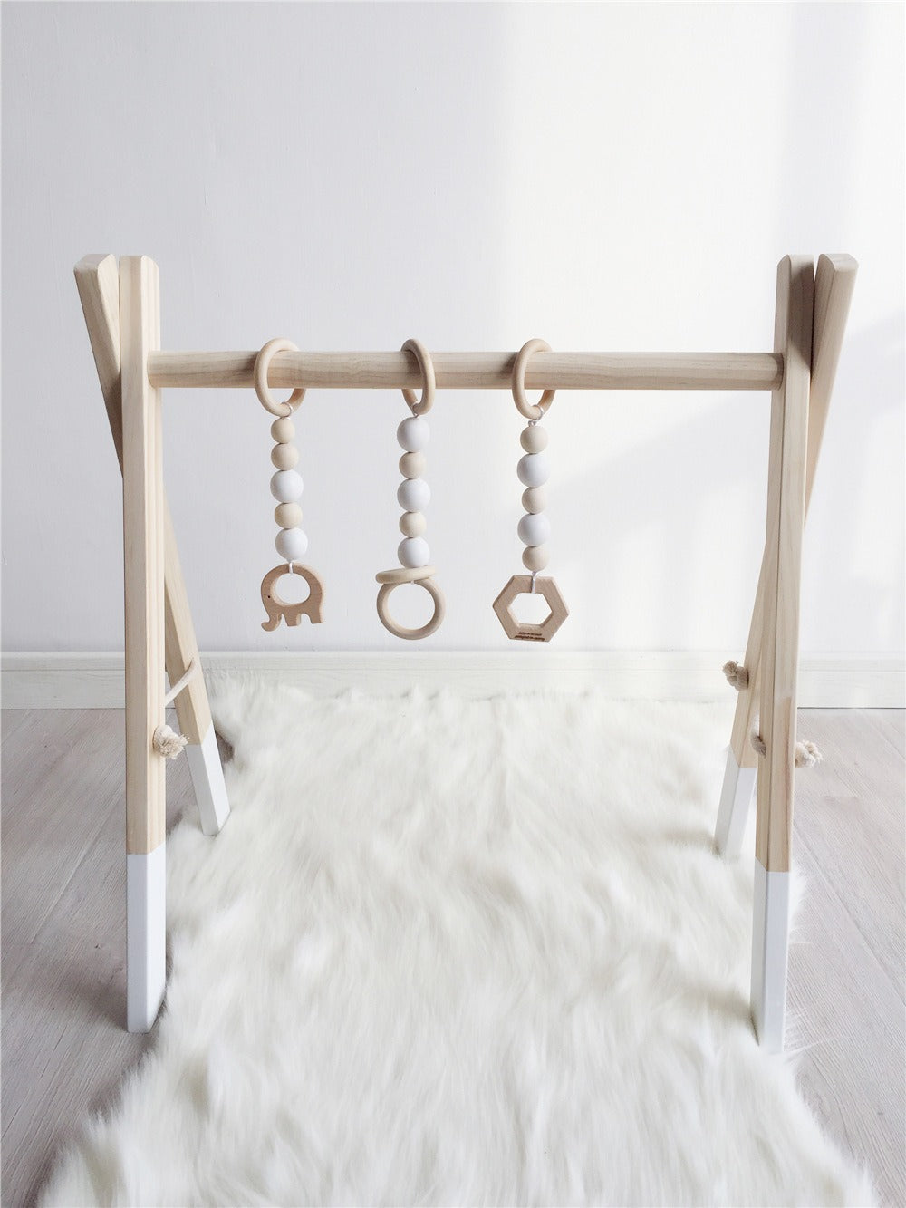Wooden Baby Fitness Play Gym