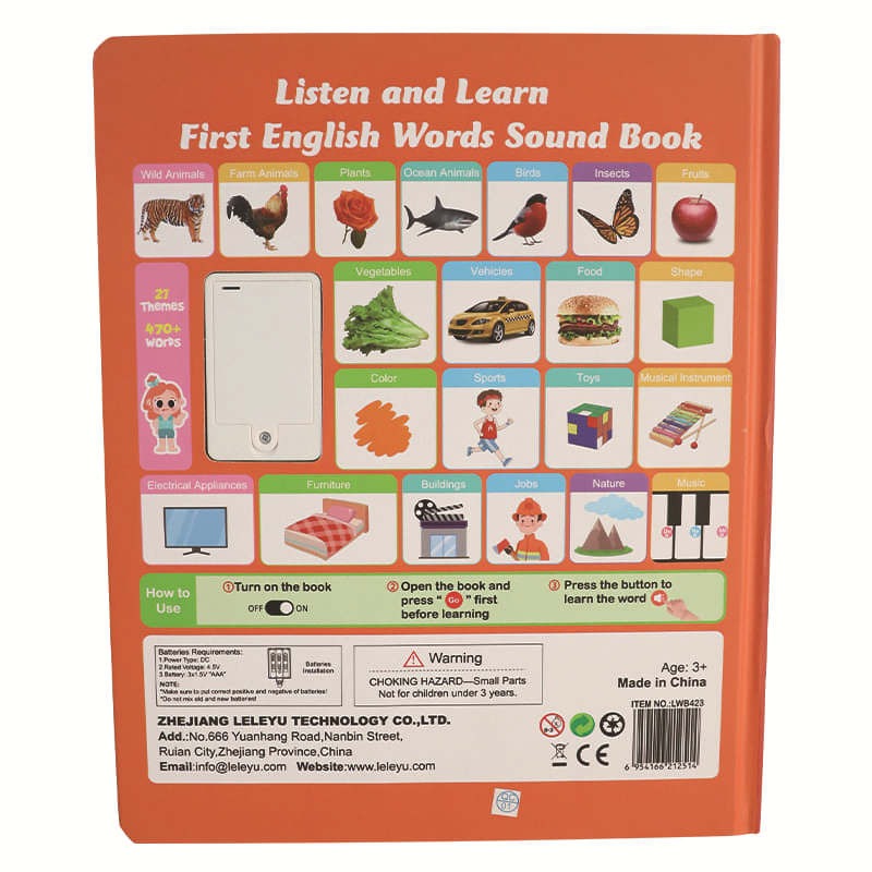 English Children's Educational Sound Learning Book Toy