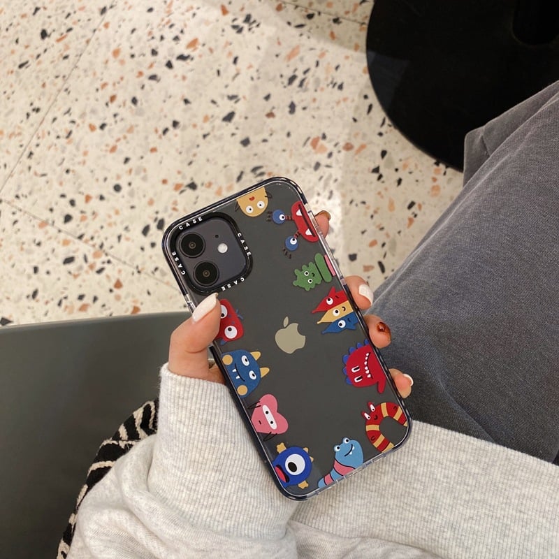 Transparent Cartoon Little Monster Phone Case