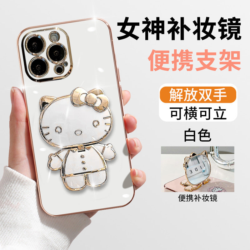 Cute Cat Phone Case for iPhone 14/15 Pro Max with Stand