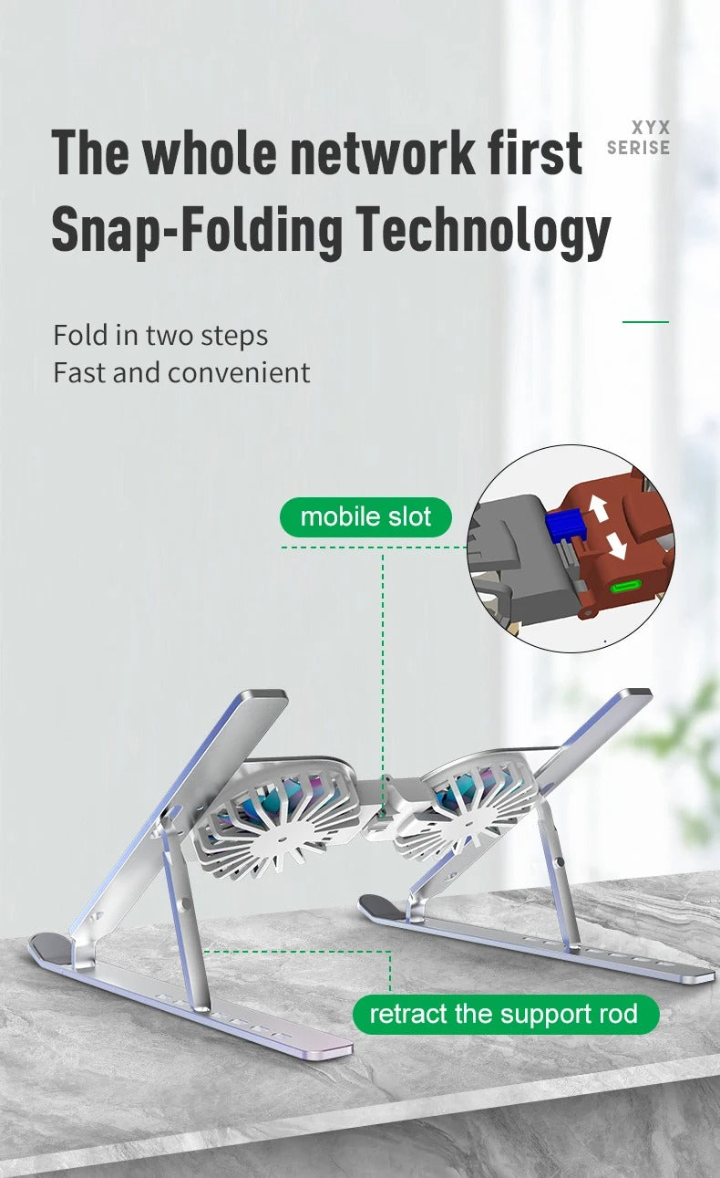 Aluminum Laptop Stand, Foldable Cooling Holder