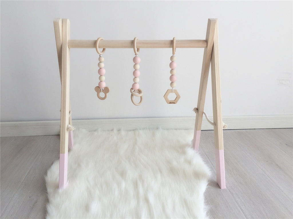 Wooden Baby Fitness Play Gym