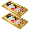 2 Pieces Inflatable Buffett Cooler Inflatable Food Cooler Buffet Inflatable Serving Bar Tray with Glittering Confetti Inflatable Cooler (Gold)