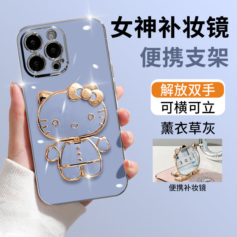 Cute Cat Phone Case for iPhone 14/15 Pro Max with Stand