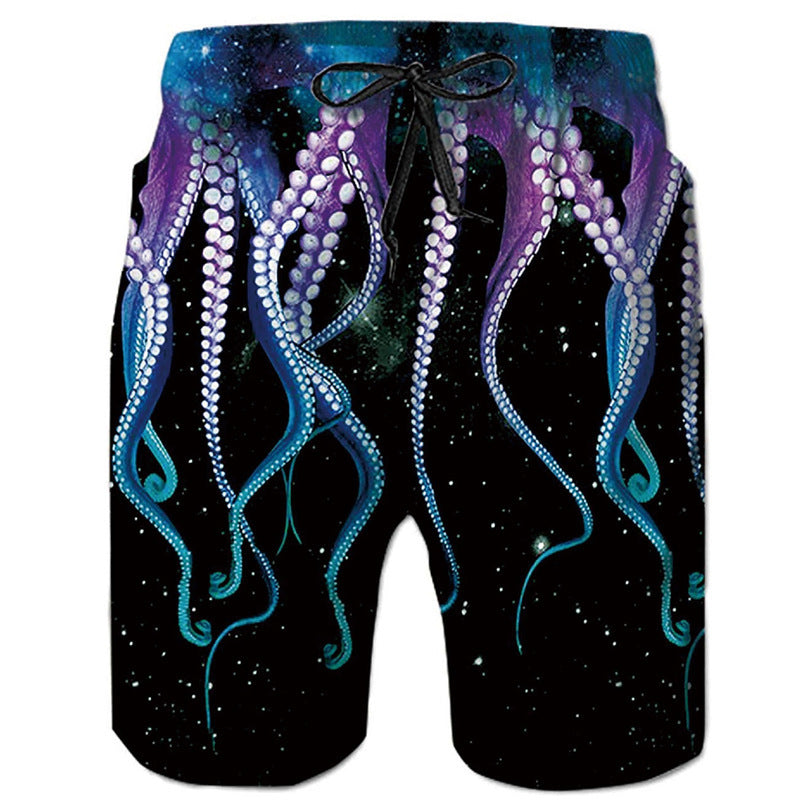 Plus Size Casual Octopus Print Sweatpants