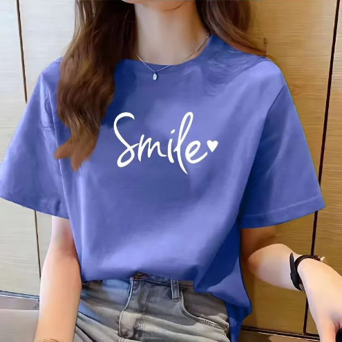 Women's Loose Fit Cotton Printed T-Shirt
