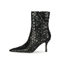 Spring Solid Color Sexy Fish Scale Ankle Boots