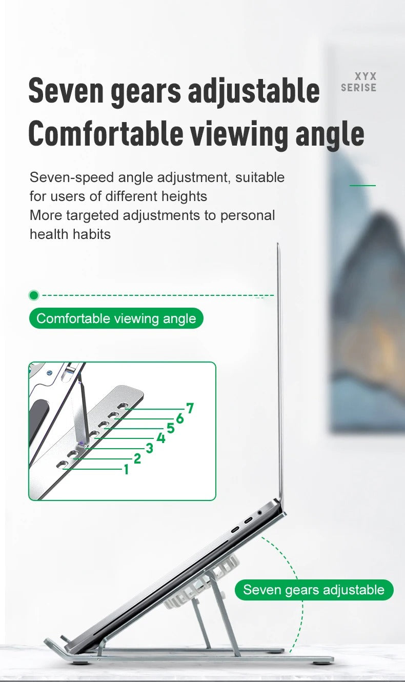 Aluminum Laptop Stand, Foldable Cooling Holder