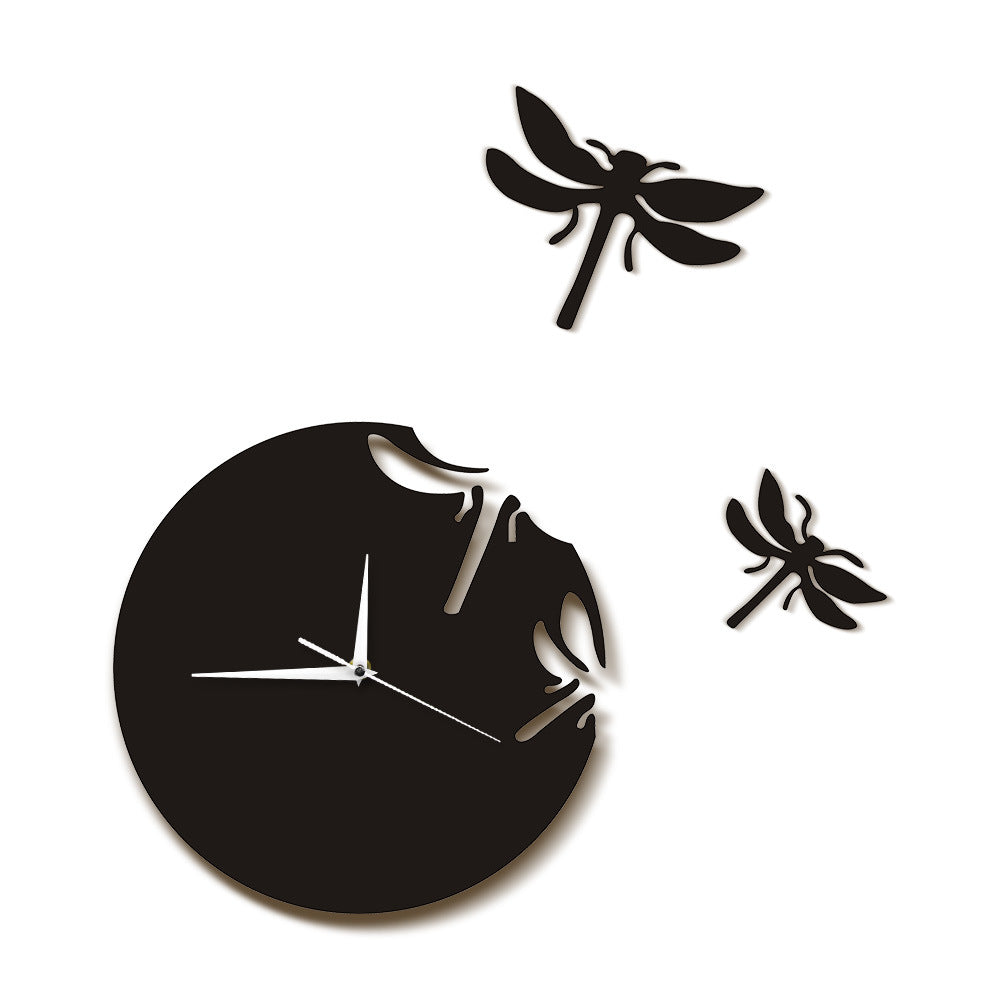 DIY Acrylic Dragonfly Wall Clock for Living Room Decor