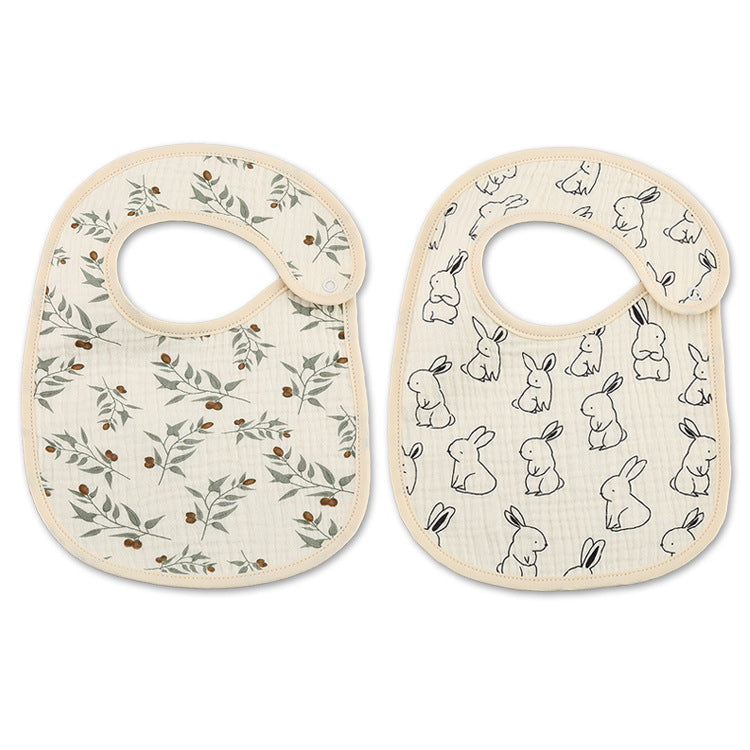 Thin Kids' Bib - Pure Cotton Waterproof Gauze Towel