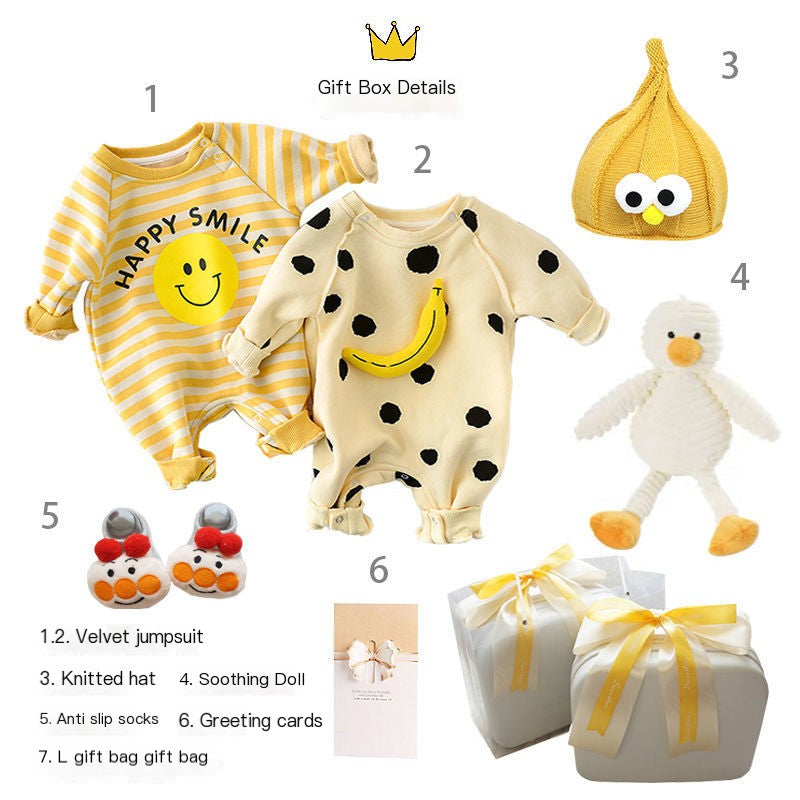 Newborn Gift Box with Summer Dress and Baby Supplies
