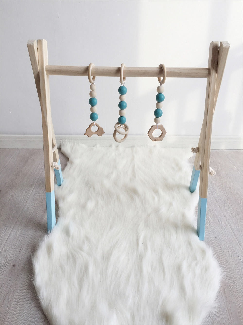 Wooden Baby Fitness Play Gym