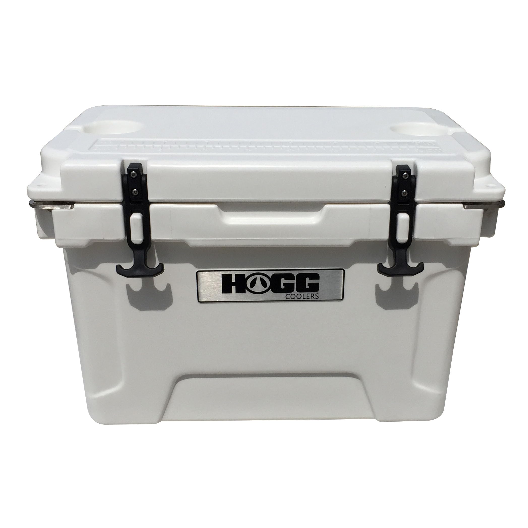 Hogg Portable Cooler with Handle Small Cooler with Bottle Opener and Fish Ruler Portable Ice Chest Hard Cooler Camping Cooler Water Cooler Ice Cooler Travel Cooler Car Cooler 20 qt White