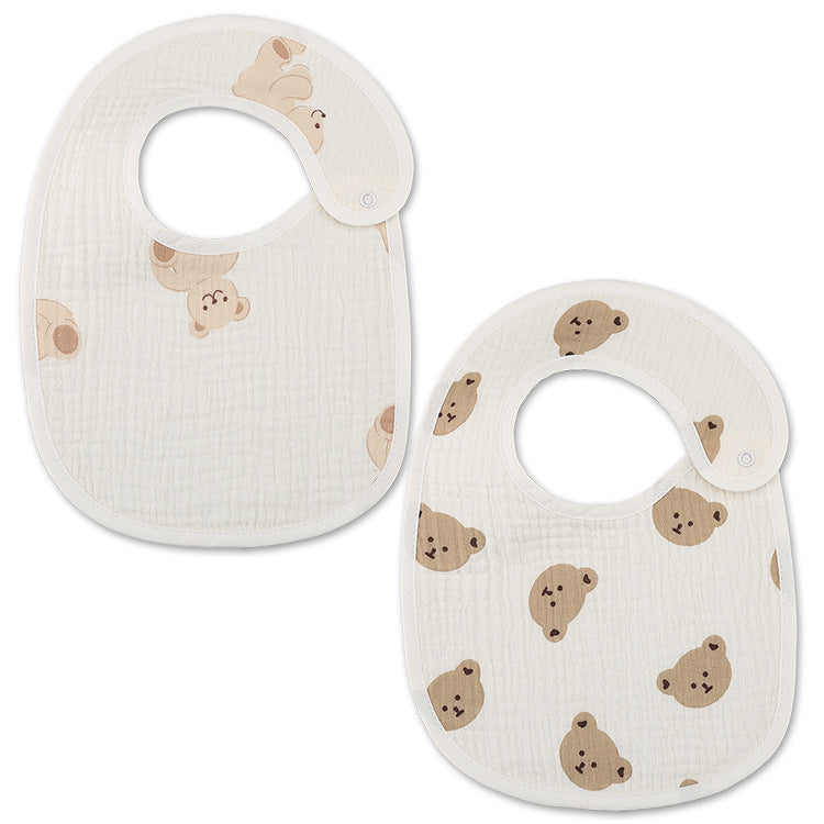 Thin Kids' Bib - Pure Cotton Waterproof Gauze Towel