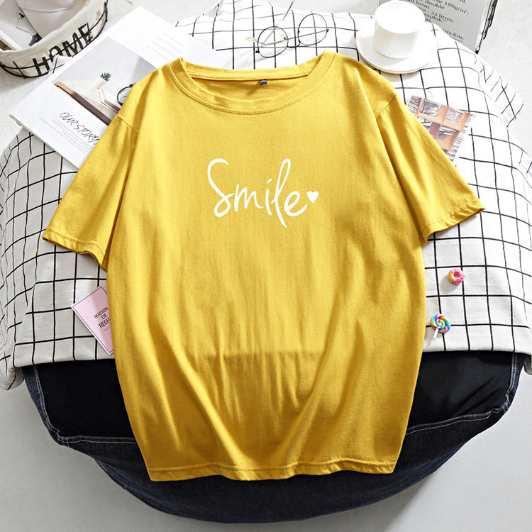 Women's Loose Fit Cotton Printed T-Shirt