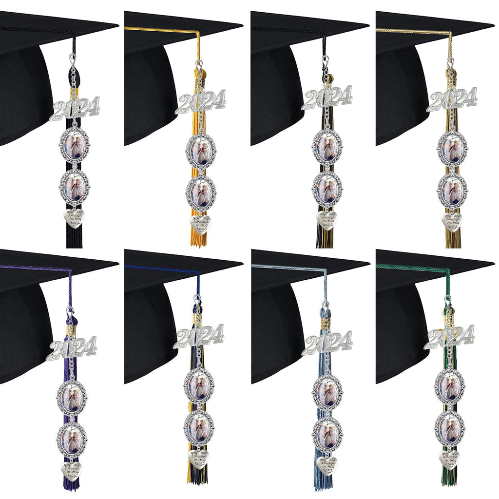 DIY 2024 Graduation Photo Frame with Tassels and Gems