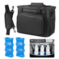 NEAMVCT Breastmilk Cooler Travel Bag Oxford Cloth Milk Cooler Bag with Ice Packs Suitable for OutdoorTravelKeep HotKeep Cold (15 L)