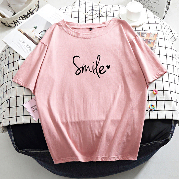 Women's Loose Fit Cotton Printed T-Shirt