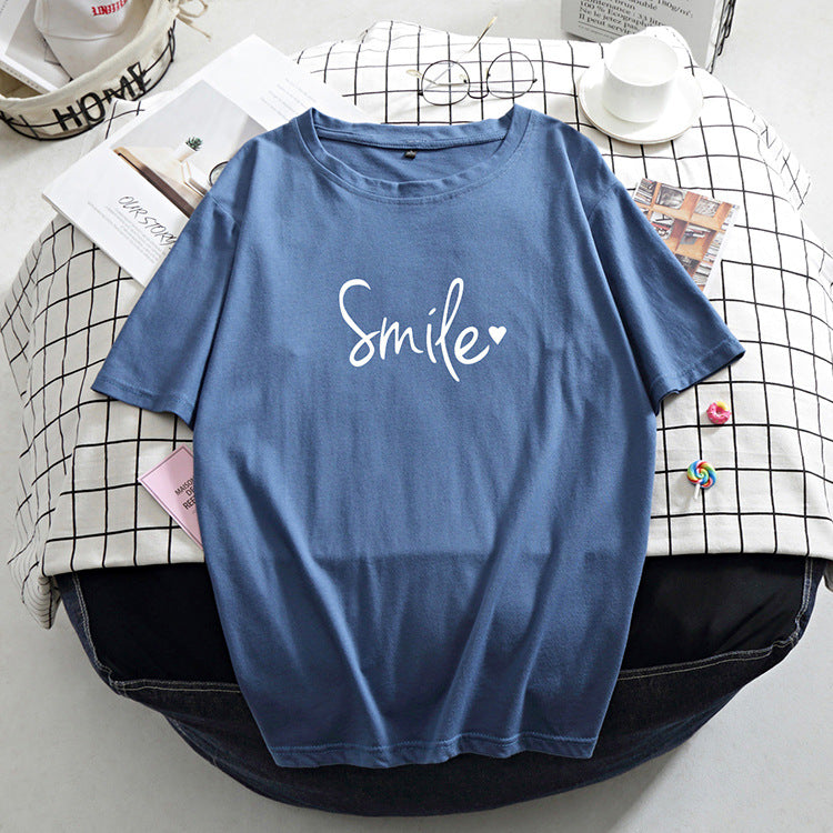 Women's Loose Fit Cotton Printed T-Shirt