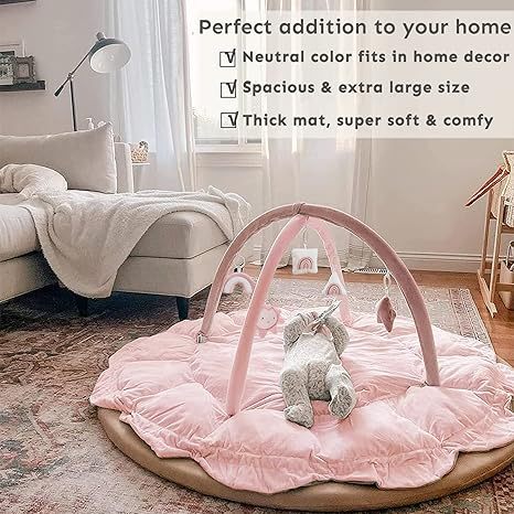 Removable Plush Baby Play Mat with Toys