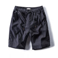 Men's Casual Mid-Waist Linen Cotton Five-Point Shorts