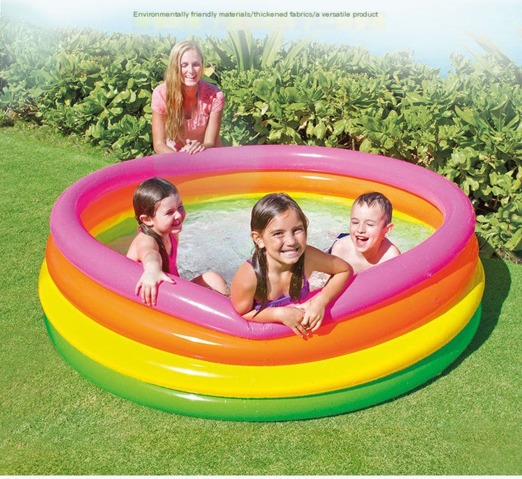 INTEX Inflatable Pool with Glow Rings for Kids