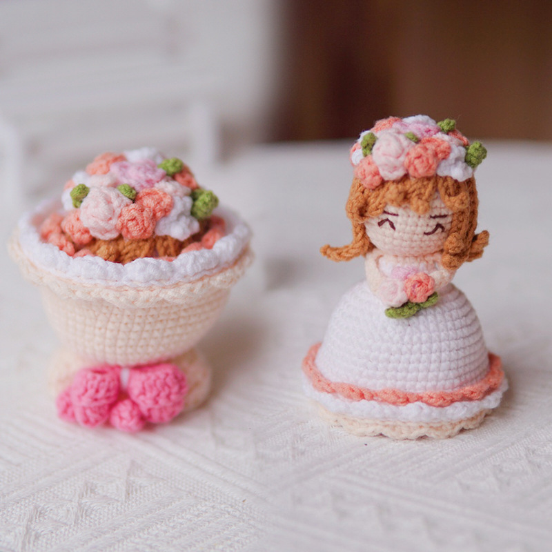 Handmade Wool Bridal Bouquet