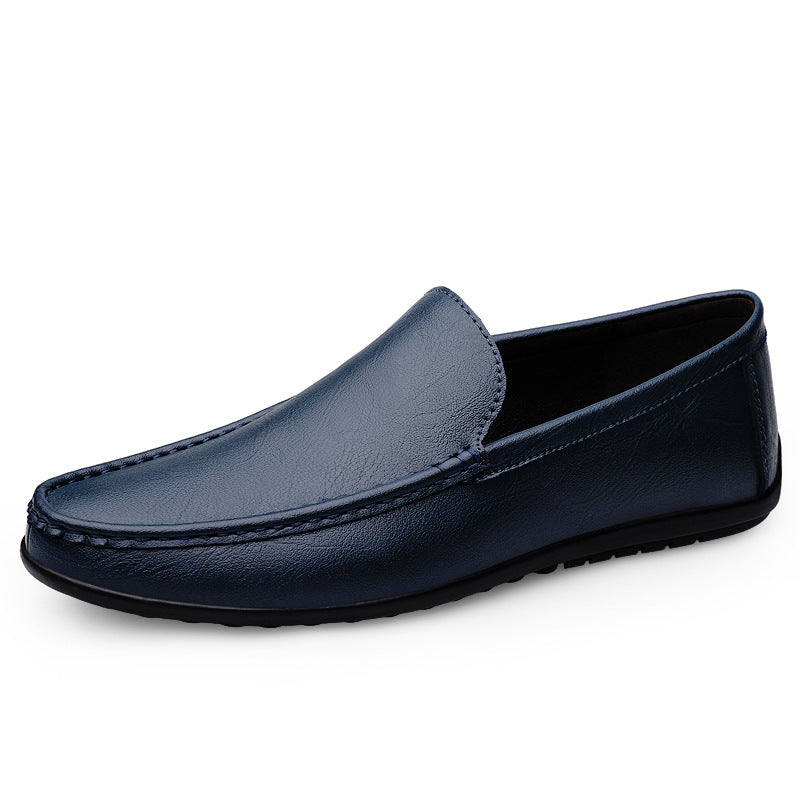 Men's Blue Slip-On Loafers - Breathable Casual Shoes