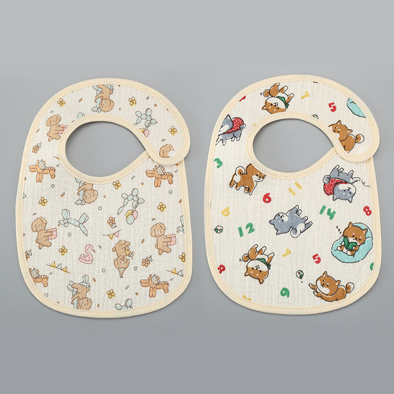 Thin Kids' Bib - Pure Cotton Waterproof Gauze Towel