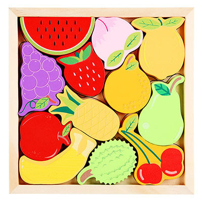 3D Cartoon Animal Wooden Puzzle for Early Learning