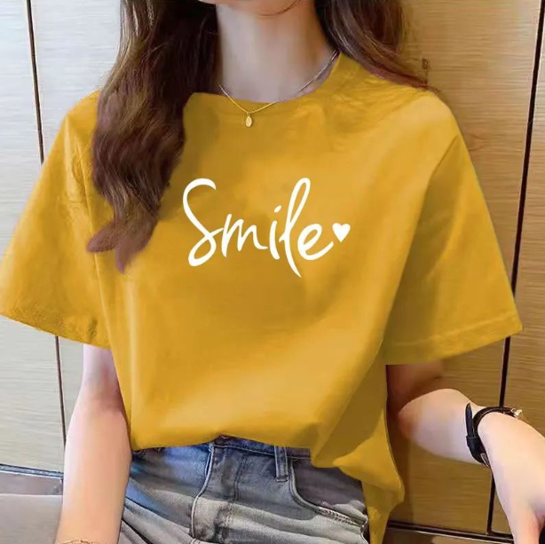 Women's Loose Fit Cotton Printed T-Shirt