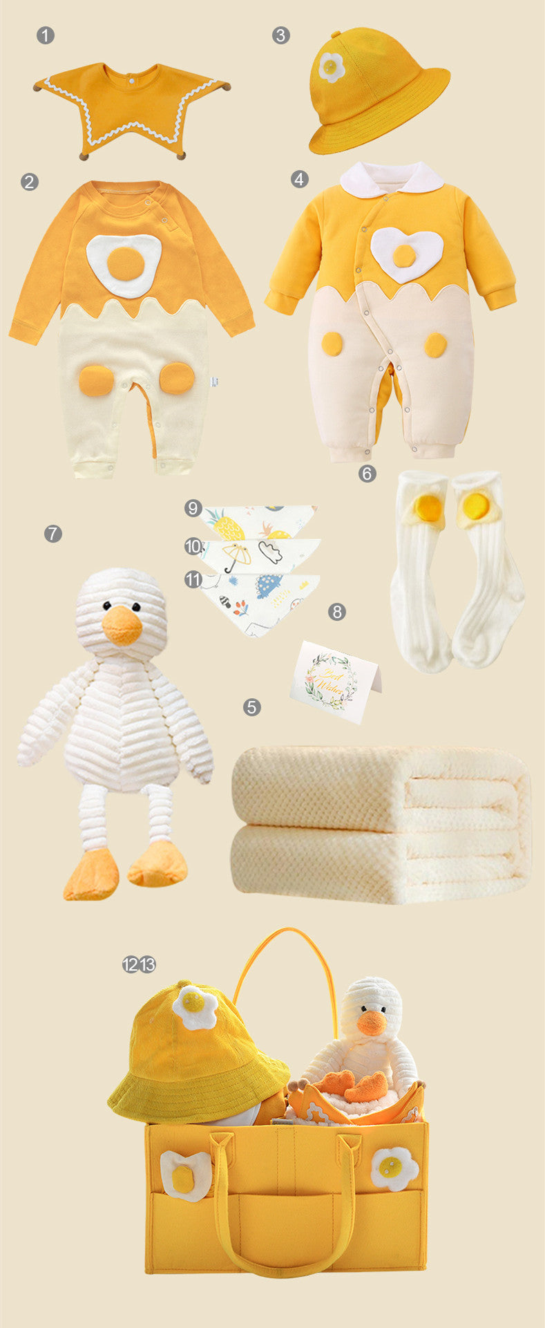 Newborn Gift Box with Summer Dress and Baby Supplies