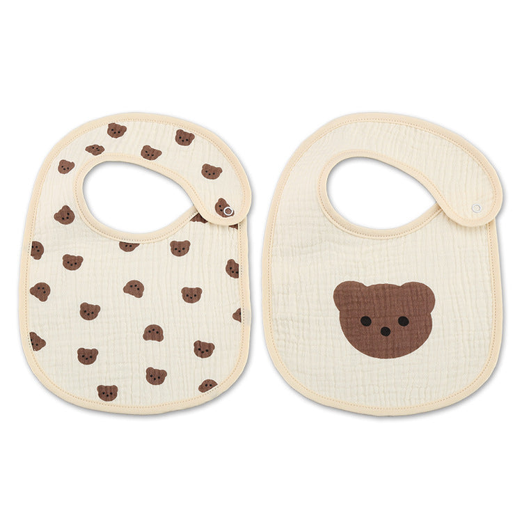Thin Kids' Bib - Pure Cotton Waterproof Gauze Towel