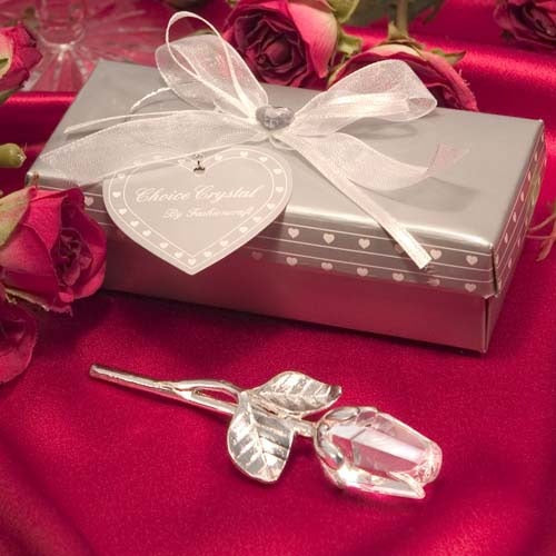 Valentine's Day Crystal Metal Rose Decoration