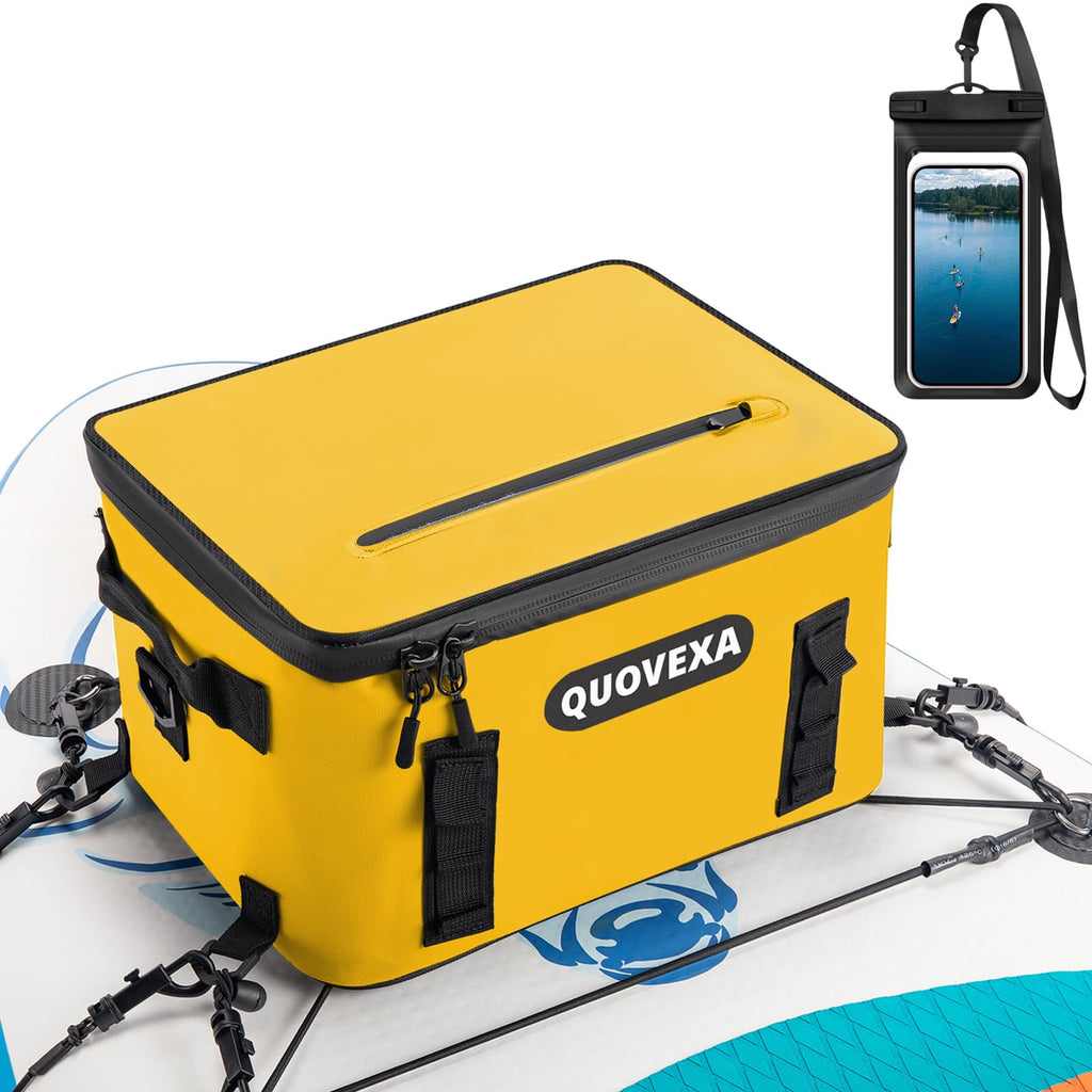 Sup Cooler Paddle Board Cooler Bag Kayak Cooler with 4 Pockets Soft Paddleboard Accessory Paddle Board Accessories Fits 30 Cans Cooler Deck Bag with Phone Pouch
