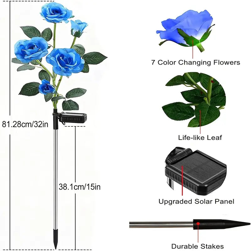 Color-Changing Solar Garden Roses