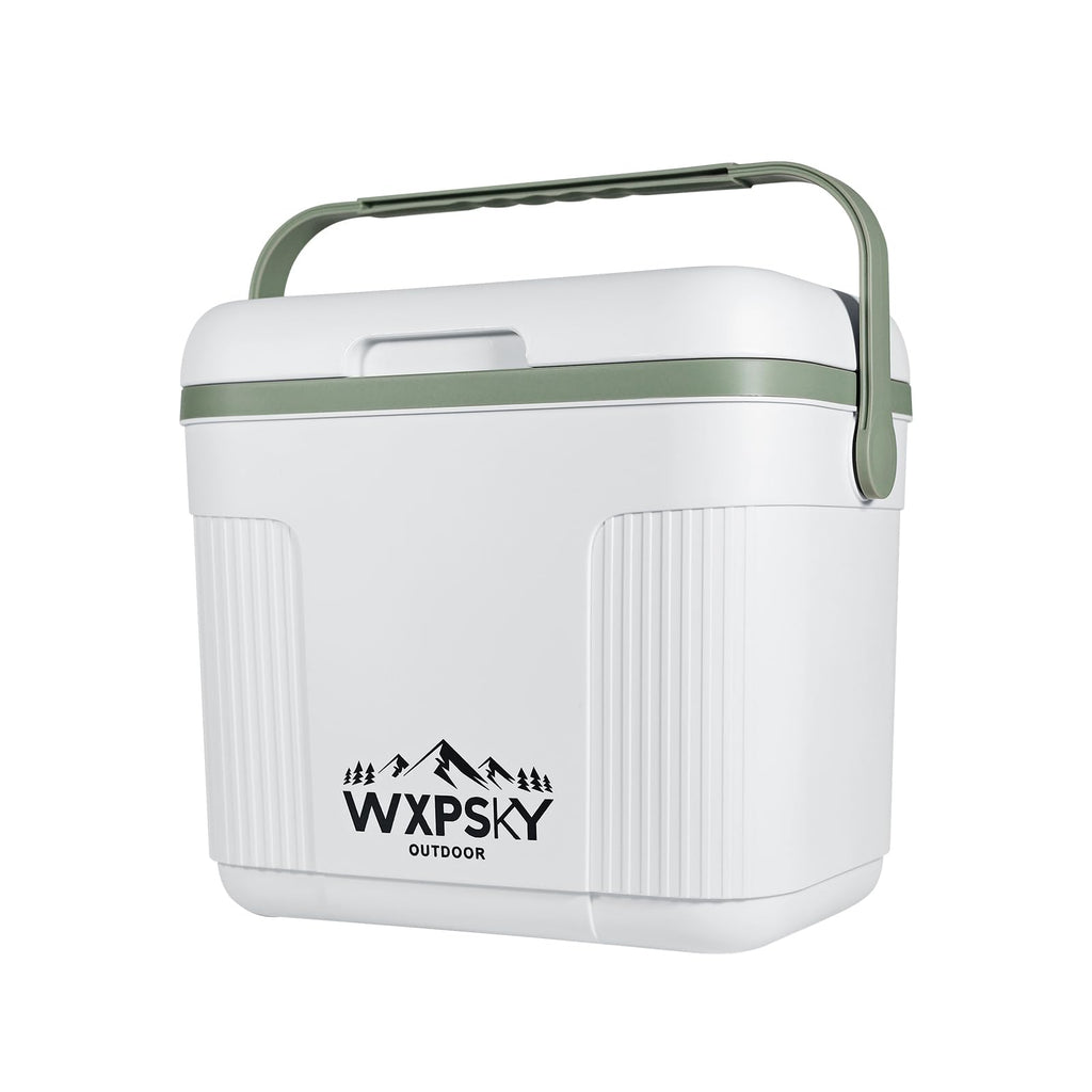 WXPSKY Small Cooler Hard Shell 11 Qt Portable Rotomolded Cooler with Handle Ice Retention for Camping Picninc Beach White